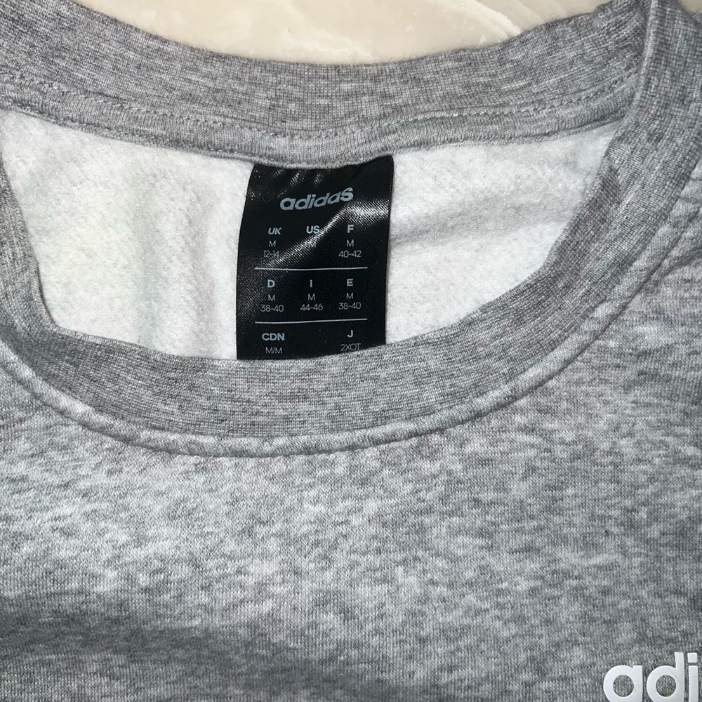 Grey Adidas Crew Neck Sweatshirt